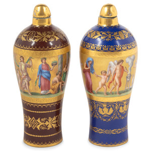 Two Vienna Porcelain Covered Vases
Late