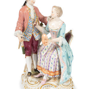 A Meissen Porcelain Figural Group Early 3466c9