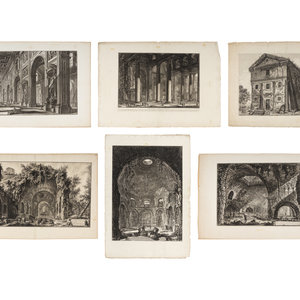 Six Piranesi Prints
comprising: