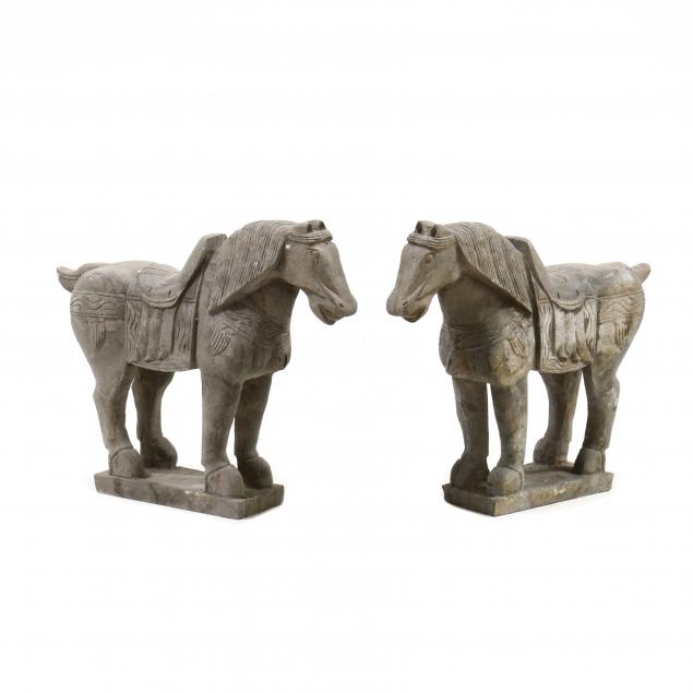 A PAIR OF CHINESE TANG STYLE STONE 346714