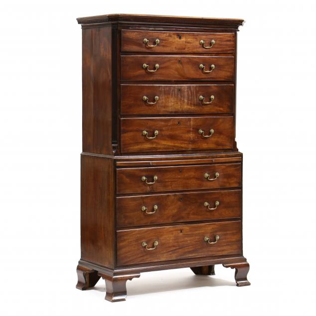 ENGLISH CHIPPENDALE MAHOGANY CHEST 346738
