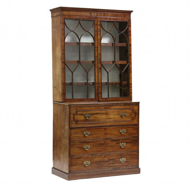 GEORGE III MAHOGANY SECRETARY /