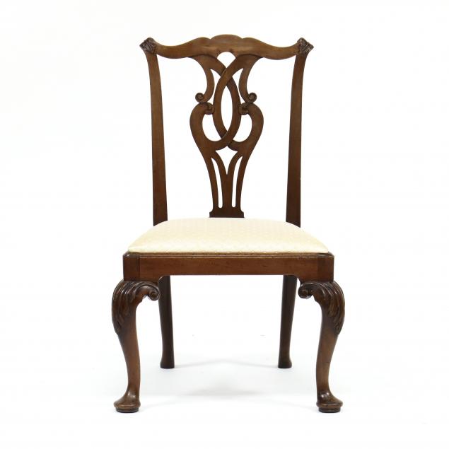 ENGLISH QUEEN ANNE CARVED MAHOGANY