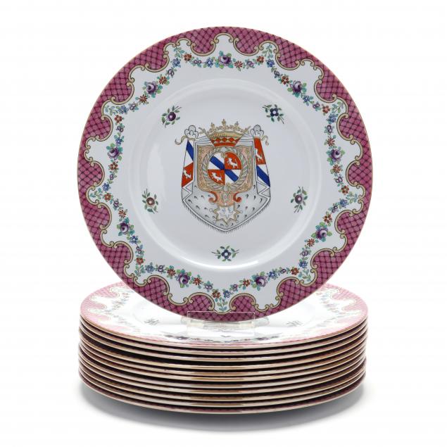 SPODE, A SET OF TWELVE NEW STONE HERALDIC