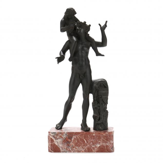 BRONZE MODEL OF A YOUTHFUL SATYR