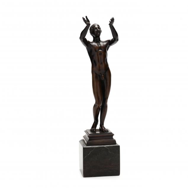 OSKAR GLADENBECK & CO., BRONZE STATUE