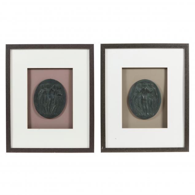 TWO FRAMED GRAND TOUR NEOCLASSICAL 34679b