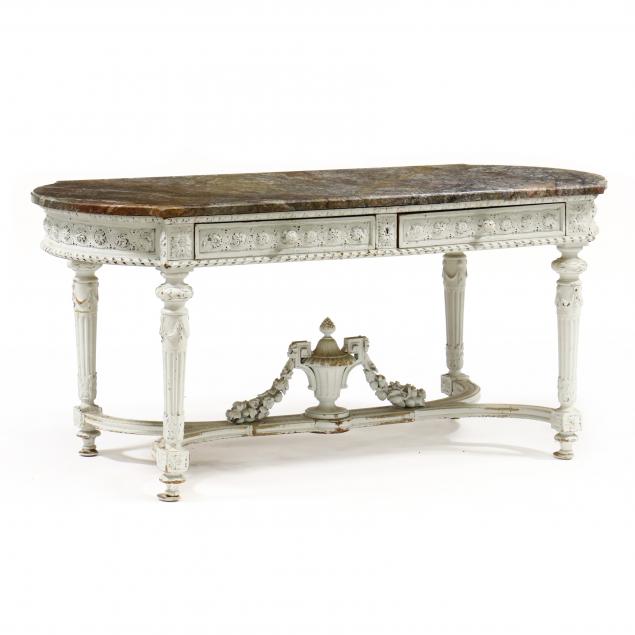 LOUIS XVI STYLE CARVED AND PAINTED 3467b1