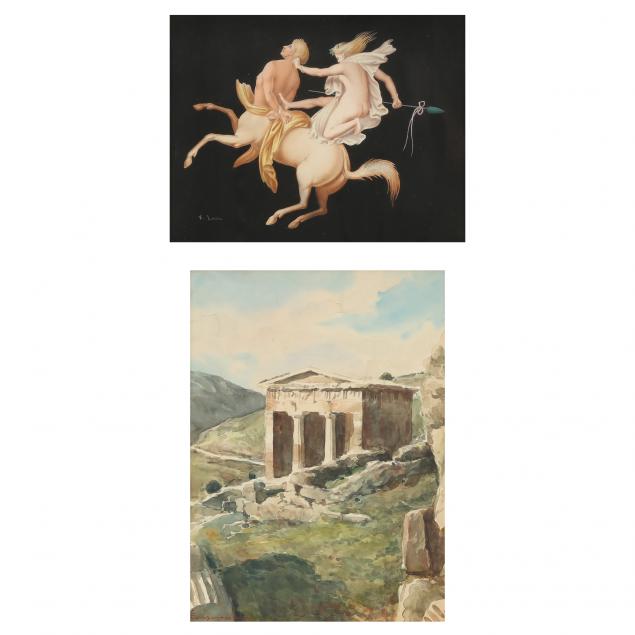 TWO ITALIAN SCHOOL PAINTINGS IN 3467d7