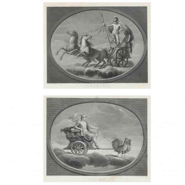 TWO ANTIQUE ENGRAVINGS AFTER RAPHAEL,