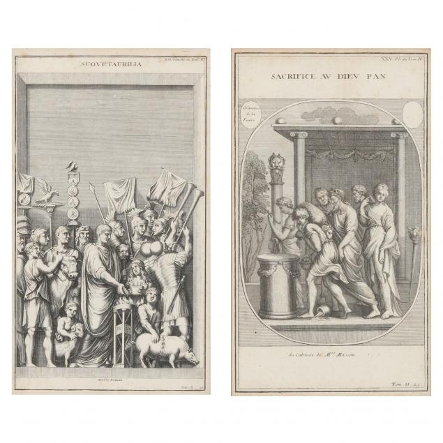 TWO ANTIQUE FRENCH ENGRAVINGS DEPICTING 346814