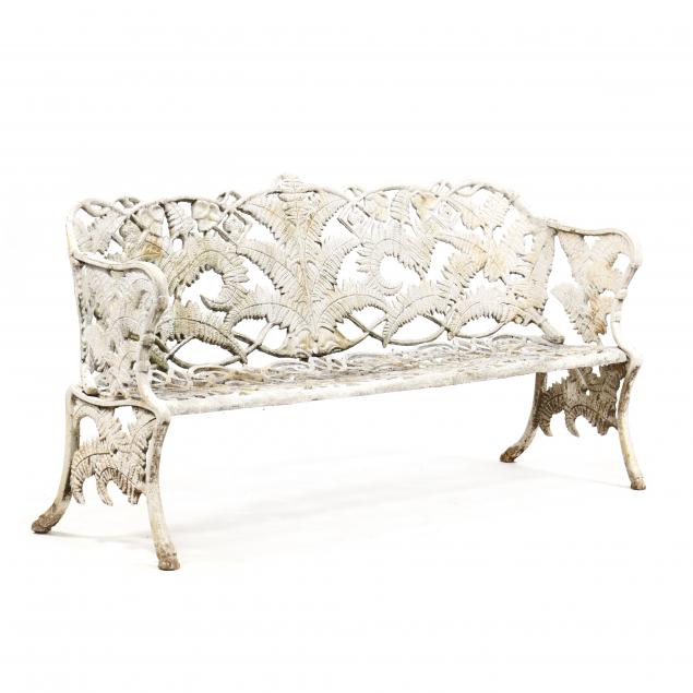 CAST IRON FERN MOTIF GARDEN BENCH