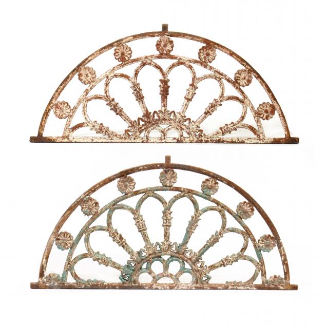 TWO ANTIQUE CAST IRON ARCHITECTURAL