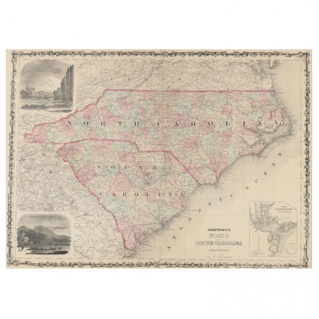 MAP, JOHNSONS NORTH AND SOUTH CAROLINA