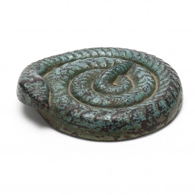 CAST IRON SNAKE DOORSTOP Late 19th