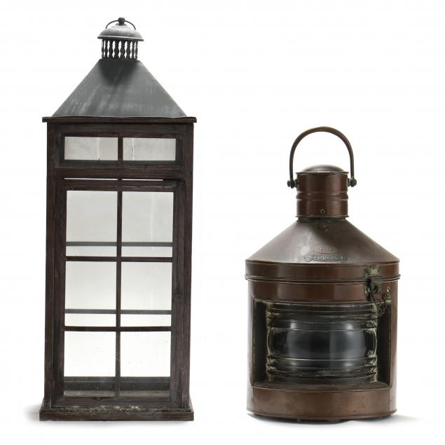 TWO LARGE LANTERNS Including a 3468ce