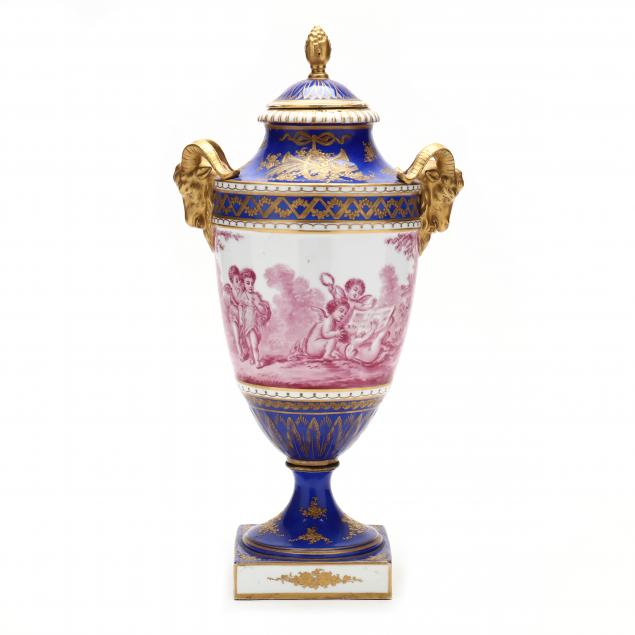 SEVRES PORCELAIN TWO HANDLED VASE 3468f0