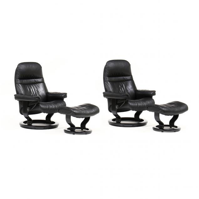 PAIR OF EKORNESS STRESSLESS LEATHER 34690d