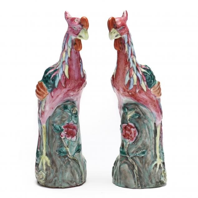 A PAIR OF CHINESE PORCELAIN PHOENIXES 346914