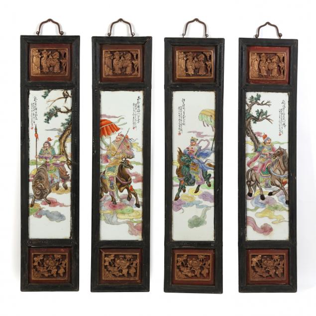 A SET OF FOUR CHINESE WOODEN PANEL 346931