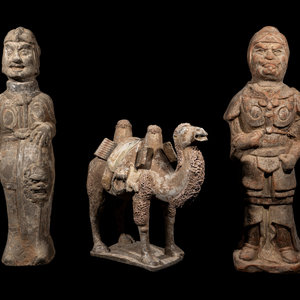 Three Chinese Pottery Figures
Sui-Tang