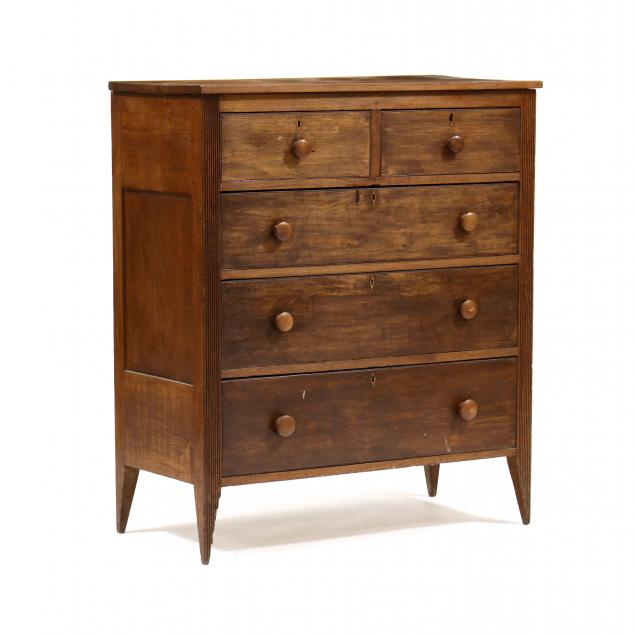 SOUTHERN FEDERAL WALNUT CHEST OF