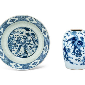 Two Chinese Blue and White Porcelain