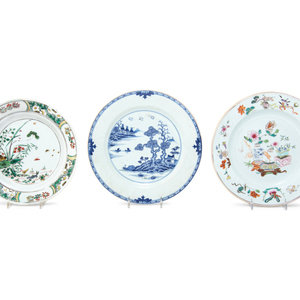 Three Chinese Export Porcelain