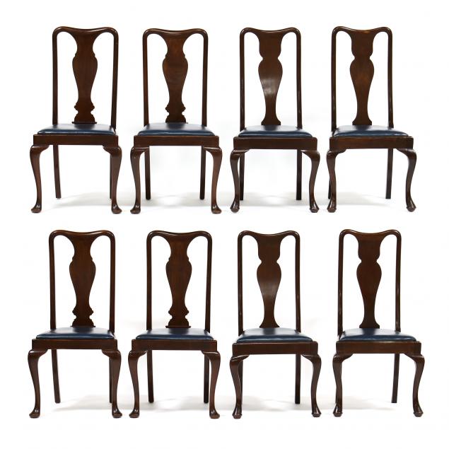 SET OF EIGHT QUEEN ANNE STYLE MAHOGANY 3469dc