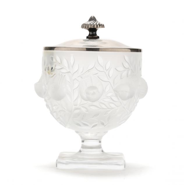 LALIQUE, CRYSTAL ELIZABETH VASE WITH