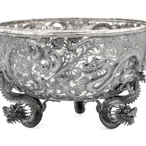 A Chinese Export Silver Punch Bowl Early 346a2d