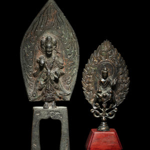 Two Chinese Bronze Figures of Bodhisattvas each 346a35