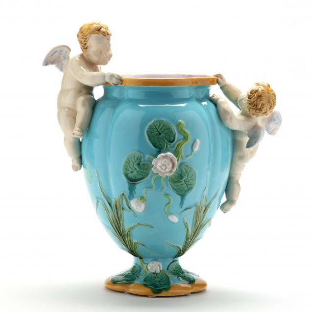 MINTON MAJOLICA VASE 19th century,