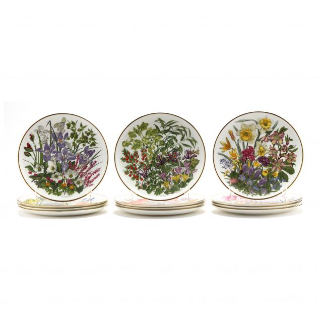 WEDGWOOD SET OF TWELVE FLOWERS 346a69