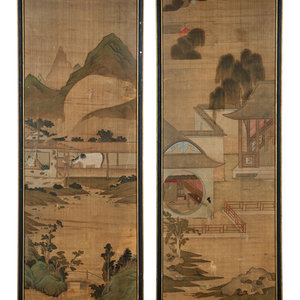 Two Chinese Paintings 19th Century depicting 346a7b