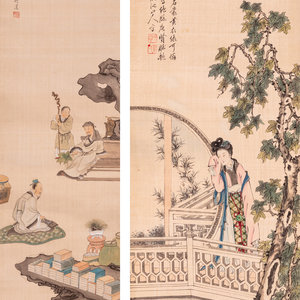 Two Chinese Paintings
20th Century
(1)