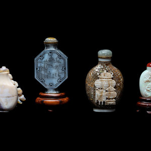 Four Chinese Snuff Bottles Late 346aa2