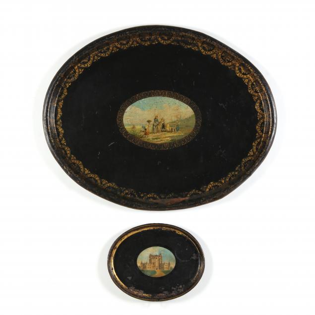 TWO ANTIQUE CONTINENTAL TOLEWARE