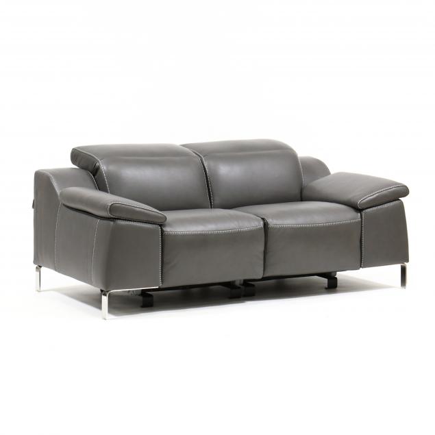 BELLINI RECLINING LEATHER LOVESEAT 346b0b