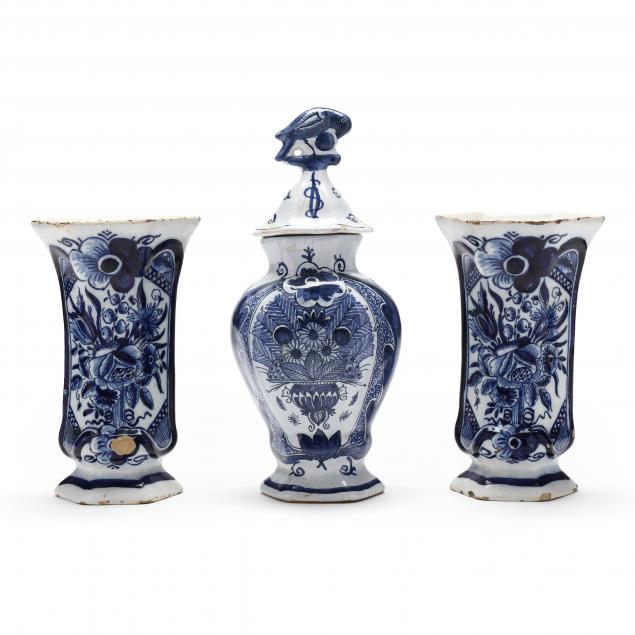 ASSEMBLED THREE PIECE DUTCH DELFT 346b78