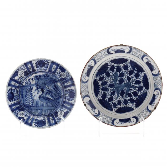 TWO DUTCH DELFT BLUE AND WHITE 346b7b