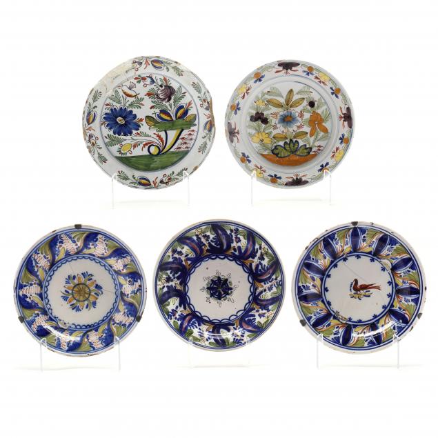 FIVE DELFT POLYCHROME CHARGERS 346b81