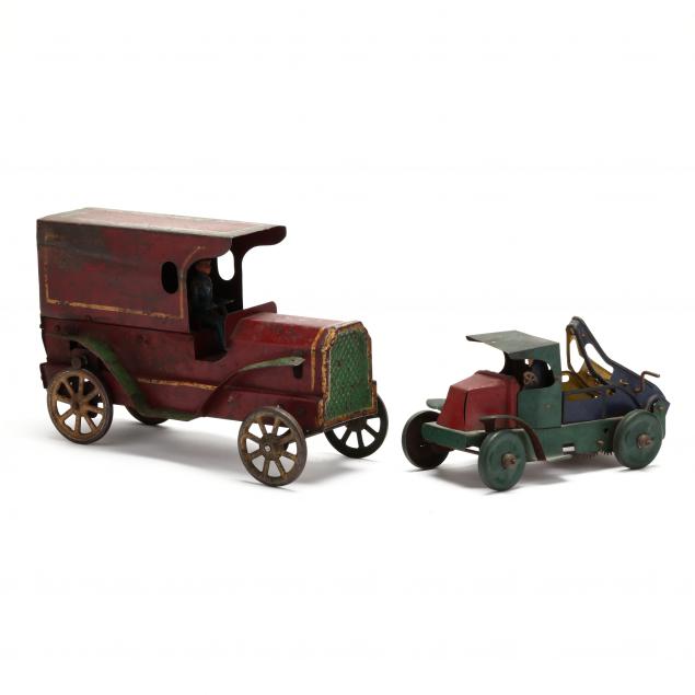TWO 1920S TOY VEHICLES A delivery