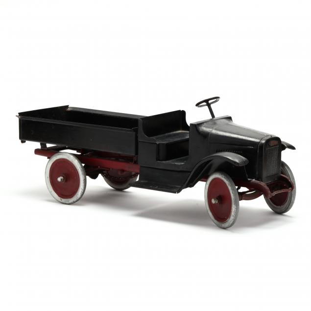 BUDDY L PRESSED STEEL DUMP TRUCK 1920s,