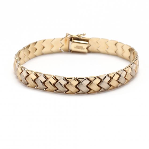 BI-COLOR GOLD BRACELET, AURAFIN