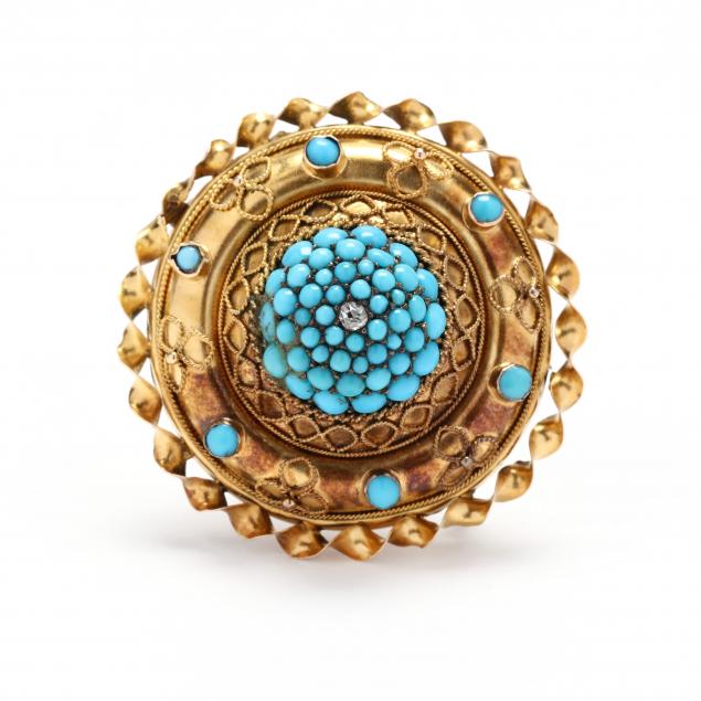 ETRUSCAN REVIVAL GOLD TURQUOISE  346c09