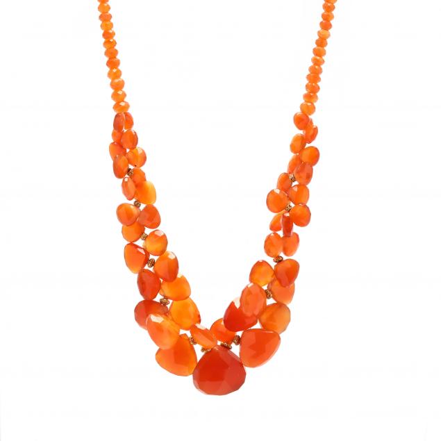 CARNELIAN BEAD NECKLACE Necklace 346c1d