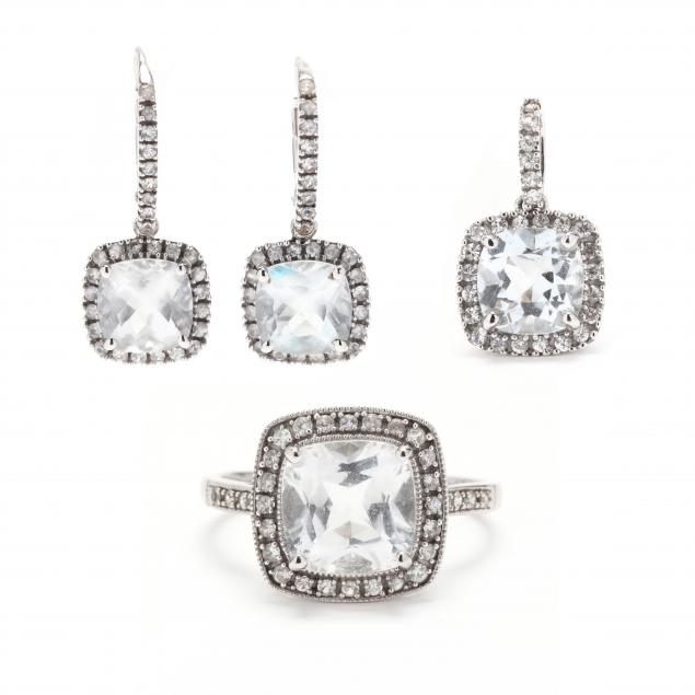 WHITE GOLD AND WHITE TOPAZ SUITE