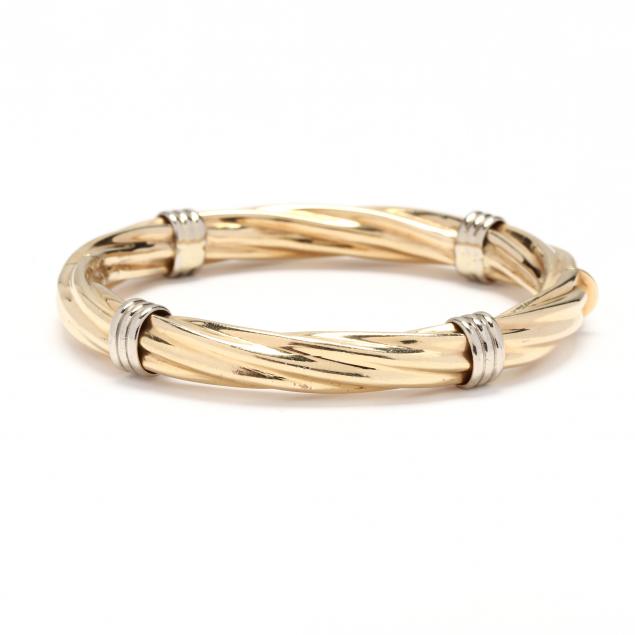 BI COLOR GOLD BANGLE BRACELET  346c3e