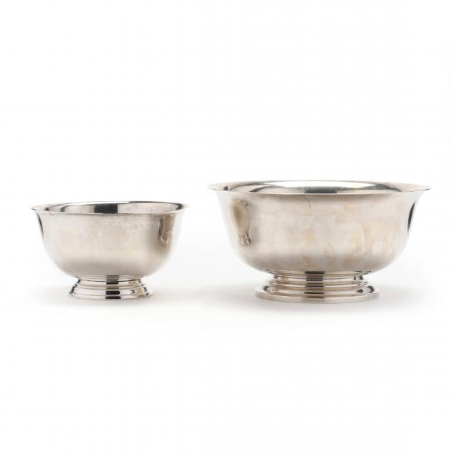 TWO AMERICAN STERLING SILVER REVERE